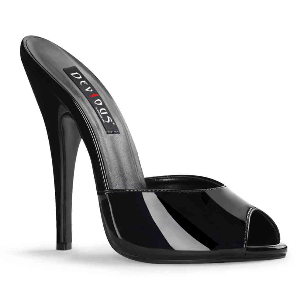 Devious - DOMINA101 Slide sandal heels - Pole dance shoes - Black